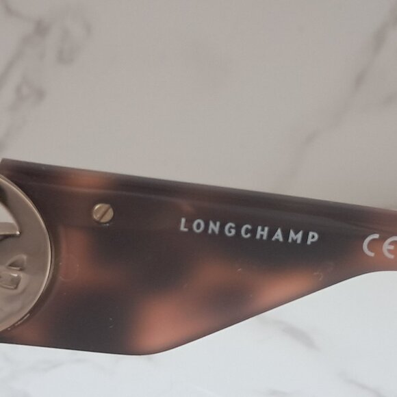 Longchamp Oversized Tortoise Cat Eye  Polarized Sunglasses With Case - NWOT - Picture 3 of 7